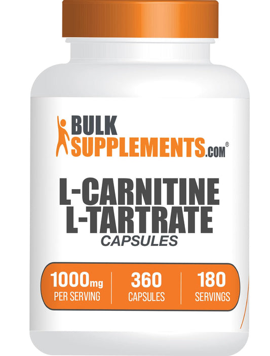 BulkSupplements.com L-Carnitine L-Tartrate Capsules - Carnitine Supplement, L Carnitine 1000mg Capsules - L-Carnitine Tartrate, Gluten Free - 2 Capsules per Serving, 360 Capsules (Pack of 1)-Vigor X