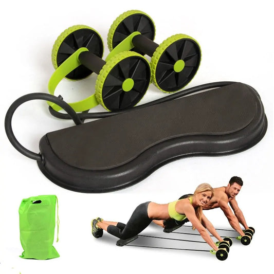 AB Wheels with Resistance Bands: Home Exercise Trainer-Vigor X