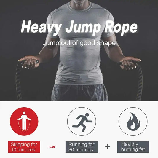 Heavy Weighted Jump Rope for Fitness and Muscle Building-Vigor X